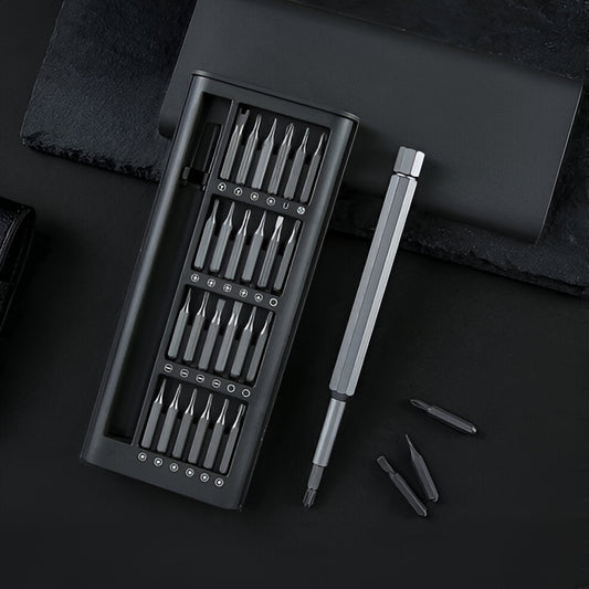 24 In 1 Screw Driver Tiny Magnetic Tools Kit For Repairing Long Handle Screwdriver